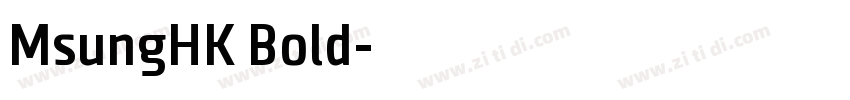 MsungHK Bold字体转换